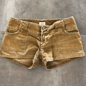 Vintage Caramel Corduroy Cargo Shorts